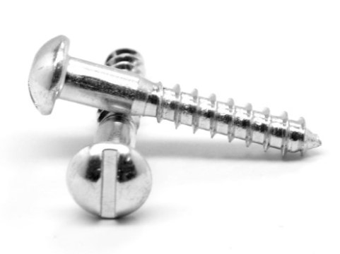 #4 X 3/8 BRASS ROUND SLOT WOOD SCR PL